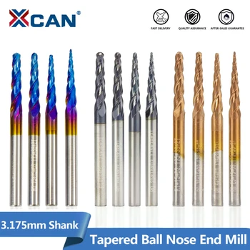 XCAN Tapered Ball Nose End Mill 1/8''(3.175mm) Shank Super Coated Carbide Milling Cutter 5pcs Set Wood Metal Engraving Bit
XCAN Tapered Ball Nose End Mill 1/8''(3.175mm) Shank Super Coated Carbide Milling Cutter 5pcs Set Wood Metal Engraving Bit