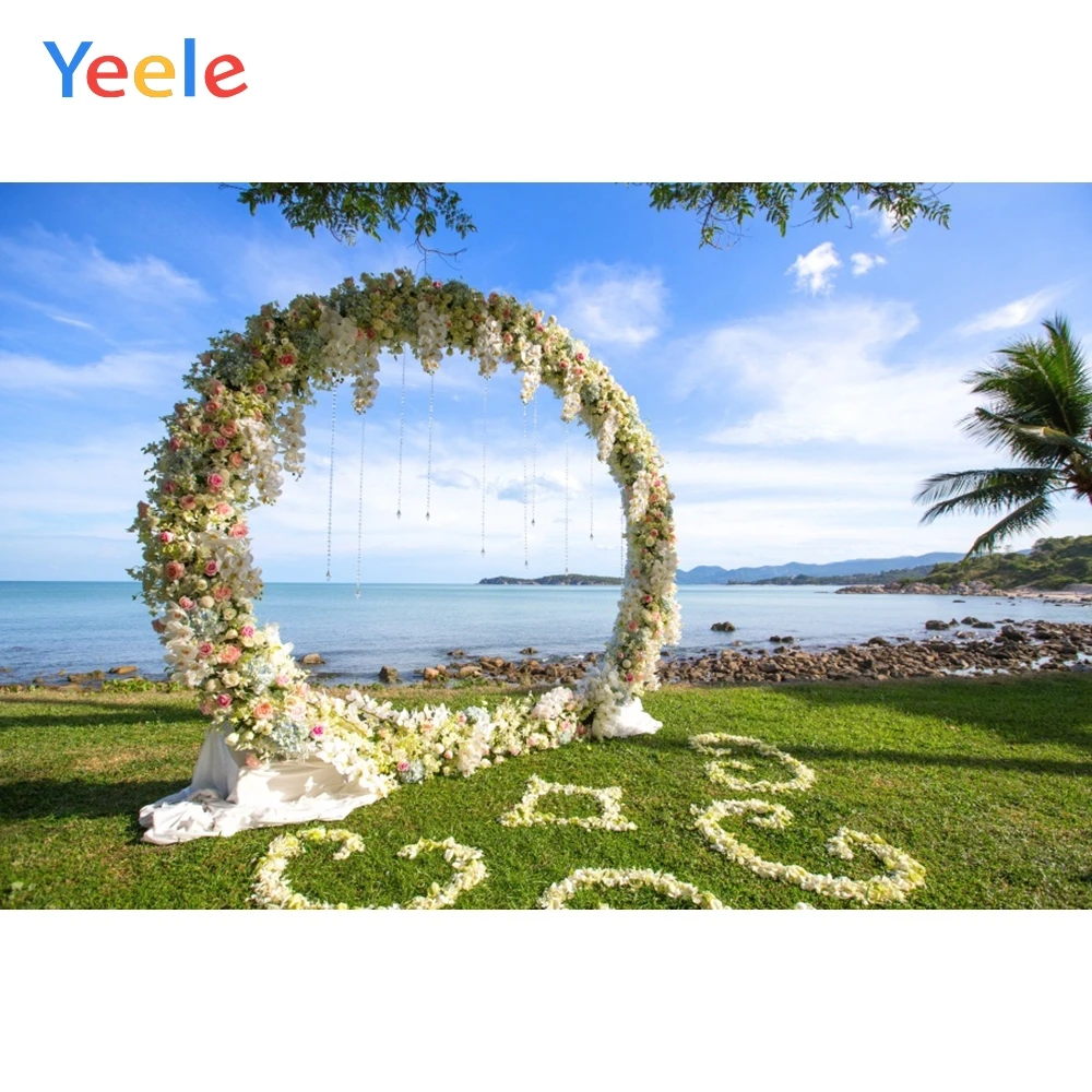 Yeele Seaside Wedding Party Green Glassland Flowers White Curtain Backdrops Customized Photographic Backgrounds For Photo Studio
Yeele Seaside Wedding Party Green Glassland Flowers White Curtain Backdrops Customized Photographic Backgrounds For Photo Studio