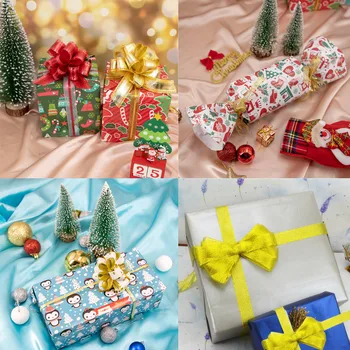 10 Sheet Christmas Craft Paper Wrapping Paper with 1Roll Glitter Ribbon for Christmas Packaging Paper New Year Xmas Gift Packing
10 Sheet Christmas Craft Paper Wrapping Paper with 1Roll Glitter Ribbon for Christmas Packaging Paper New Year Xmas Gift Packing
