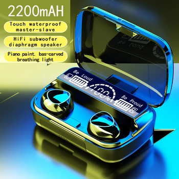 TWS Bluetooth 5.1 Earphones 2200mAh Charging Box Wireless Headphone 9D Stereo Sports Waterproof Earbuds Headsets With Microphone
TWS Bluetooth 5.1 Earphones 2200mAh Charging Box Wireless Headphone 9D Stereo Sports Waterproof Earbuds Headsets With Microphone