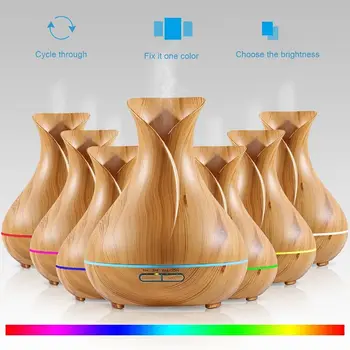 400ml Aroma Diffuser Essential Oil Ultrasonic Air Humidifier Wood Grain 7 Color Changing LED Lights for Home Office
400ml Aroma Diffuser Essential Oil Ultrasonic Air Humidifier Wood Grain 7 Color Changing LED Lights for Home Office