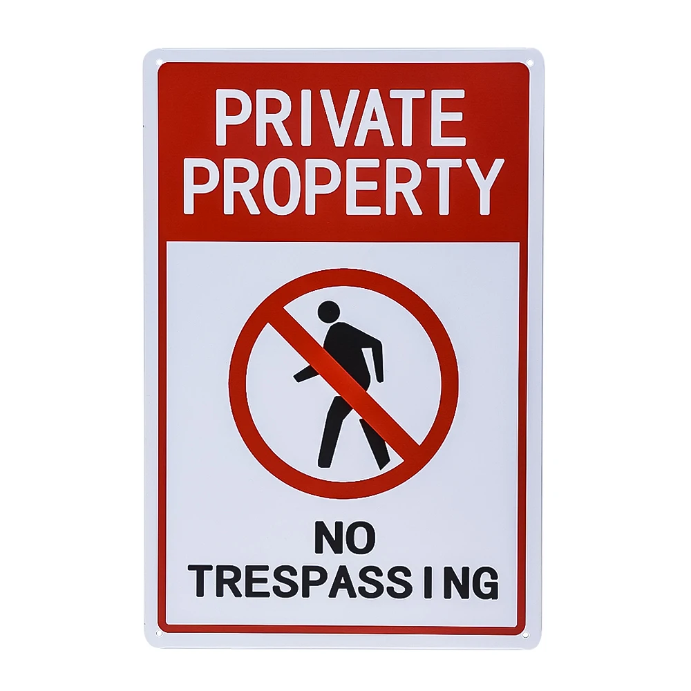 Private Property Signs, No Trespassing Sign Metal Warning Trespass Yard Sign for Outdoor Indoor
Private Property Signs, No Trespassing Sign Metal Warning Trespass Yard Sign for Outdoor Indoor