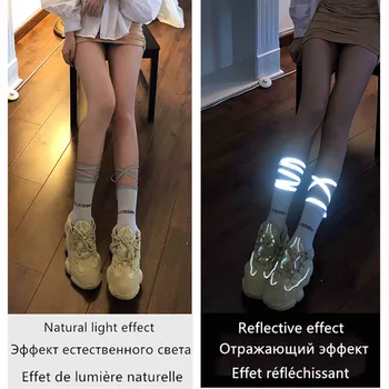 Gypsophila Reflective Socks For Woman Night Running Safety Reflective Bandage Sports Socks Fashion Girl Nightclub Dancing Socks
Gypsophila Reflective Socks For Woman Night Running Safety Reflective Bandage Sports Socks Fashion Girl Nightclub Dancing Socks