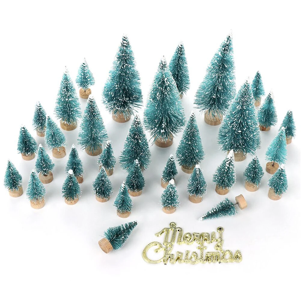 55 Pcs Artificial Frosted Sisal Christmas Tree Wood Base DIY Crafts Mini Pine Christmas Ornaments Tree Decorations For Home S20
55 Pcs Artificial Frosted Sisal Christmas Tree Wood Base DIY Crafts Mini Pine Christmas Ornaments Tree Decorations For Home S20