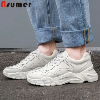 Asumer 2020 newest flat platform shoes ladies sneaker lace up single shoes fashion casual shoes genuine leather dad shoes woman
Asumer 2020 newest flat platform shoes ladies sneaker lace up single shoes fashion casual shoes genuine leather dad shoes woman