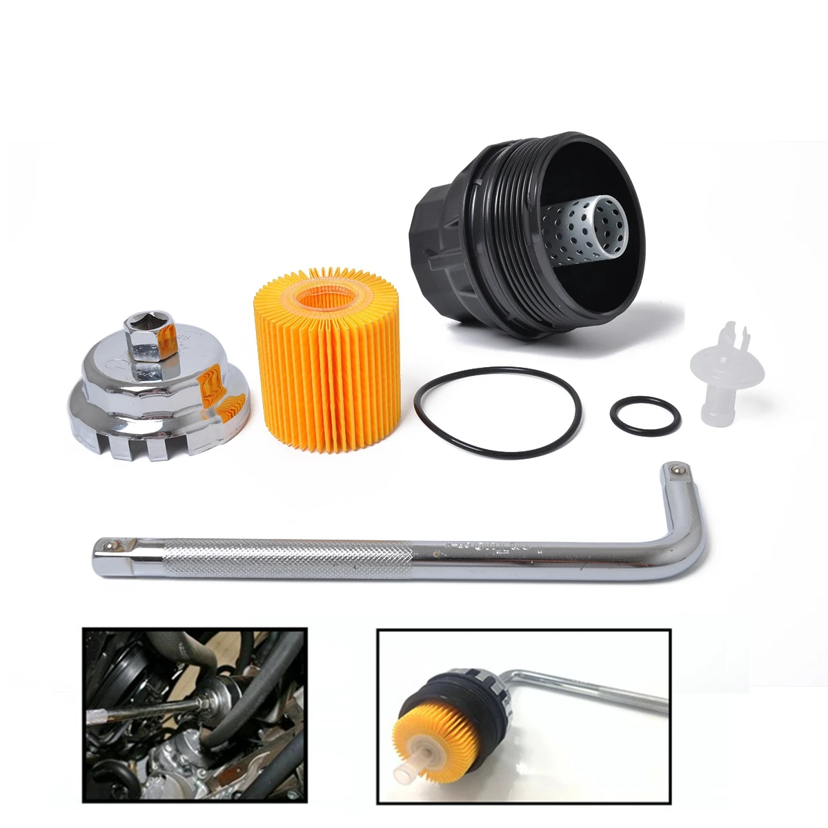 1Set 3 In 1 Oil filter And Oil filter Cover Auto Parts For Toyota Lexus Cyan 15620-37010 And 64.5 mm Oil Filter Wrench
1Set 3 In 1 Oil filter And Oil filter Cover Auto Parts For Toyota Lexus Cyan 15620-37010 And 64.5 mm Oil Filter Wrench