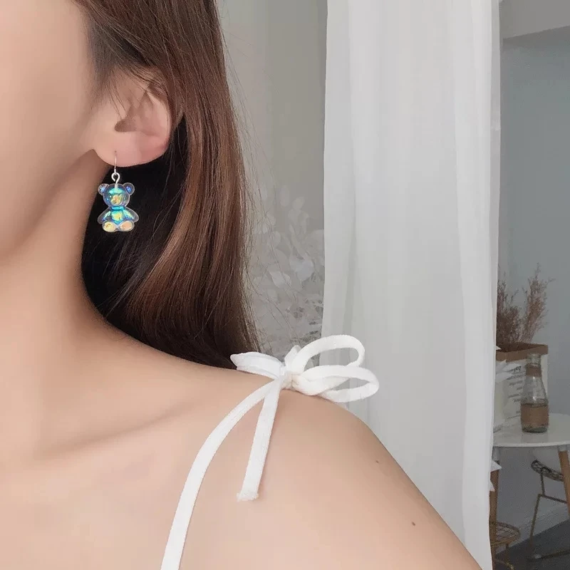 Creative Hadmade Shining Transparent Colorful Bears Drop Earrings for Women Girls Funny Cartoon Animal Dangle Earrings Jewelry
Creative Hadmade Shining Transparent Colorful Bears Drop Earrings for Women Girls Funny Cartoon Animal Dangle Earrings Jewelry