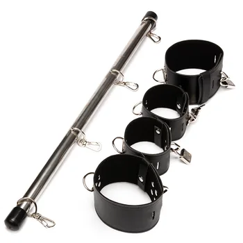 Metal Adjustable Leather Slave Handcuff Ankle Cuff Bdsm Fetish Bondage Restraints Accessories XH