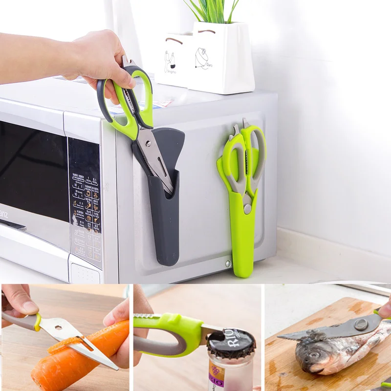6 In 1 Kitchen Scissors Magnetic Knife Seat Removable Stainless Steel Scissors Open Walnut Scrap Fish Scale Kitchen Accessories
6 In 1 Kitchen Scissors Magnetic Knife Seat Removable Stainless Steel Scissors Open Walnut Scrap Fish Scale Kitchen Accessories