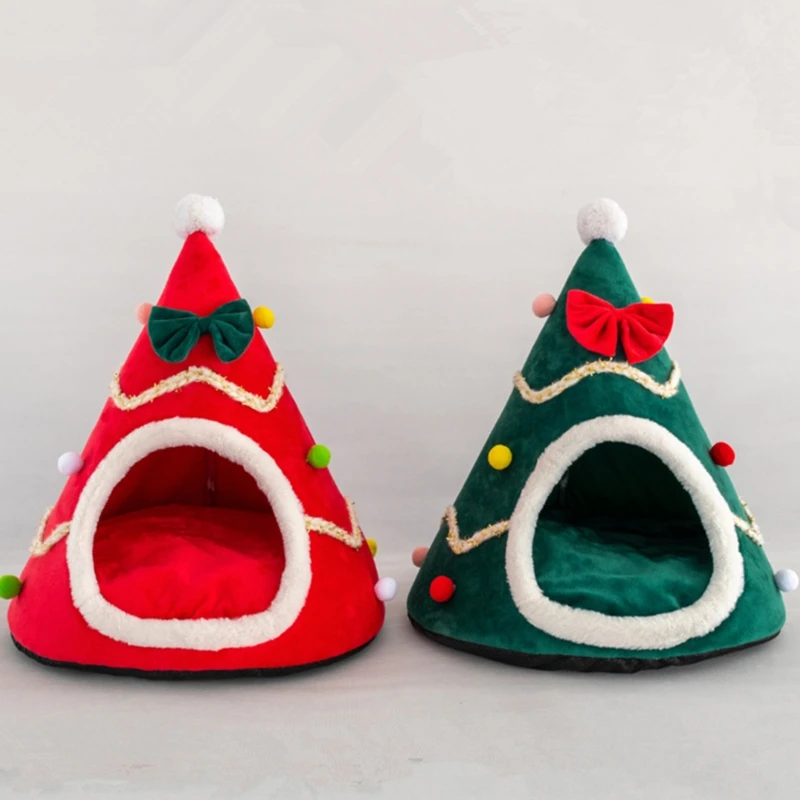 Year Decor Dog Cat Soft Warm Nest Bed Christmas Tree Shape Pet Dog Cat Cave House Sleeping Bed Plush Cat Cushion Nest
Year Decor Dog Cat Soft Warm Nest Bed Christmas Tree Shape Pet Dog Cat Cave House Sleeping Bed Plush Cat Cushion Nest