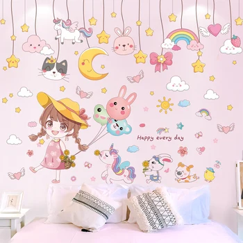 Girl Balloons Wall Sticker DIY Stars Clouds Animals Wall Decor for Kids Room Baby Bedroom Home Decoration
Girl Balloons Wall Sticker DIY Stars Clouds Animals Wall Decor for Kids Room Baby Bedroom Home Decoration