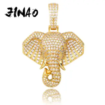 JINAO New Iced Out Animal Elephant Necklace & Pendant With Tennis Chain Cubic Zircon Shining Men's Hip Hop Jewelry Gift
JINAO New Iced Out Animal Elephant Necklace & Pendant With Tennis Chain Cubic Zircon Shining Men's Hip Hop Jewelry Gift