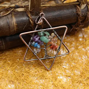 6PCS Unique Design 7 Chakra Six Star Quartz Crystal Healing necklace Tree Of Life Natural Stone Pendant Jewelry Suspension
6PCS Unique Design 7 Chakra Six Star Quartz Crystal Healing necklace Tree Of Life Natural Stone Pendant Jewelry Suspension