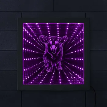 Welsh Corgi Dog LED Lighted Photo Frame Color Changes Tunnel Lamp Infinity Mirror Frame Mesmerizing Illusion Corgi Home Decor
Welsh Corgi Dog LED Lighted Photo Frame Color Changes Tunnel Lamp Infinity Mirror Frame Mesmerizing Illusion Corgi Home Decor