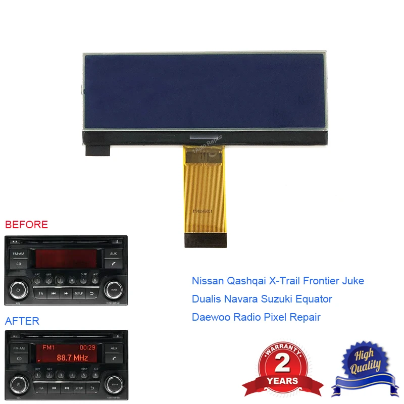 

For Nissan Qashqai Juke Car Radio CD Player LCD Screen Display For DAEWOO Radio Unit Pixel Repair