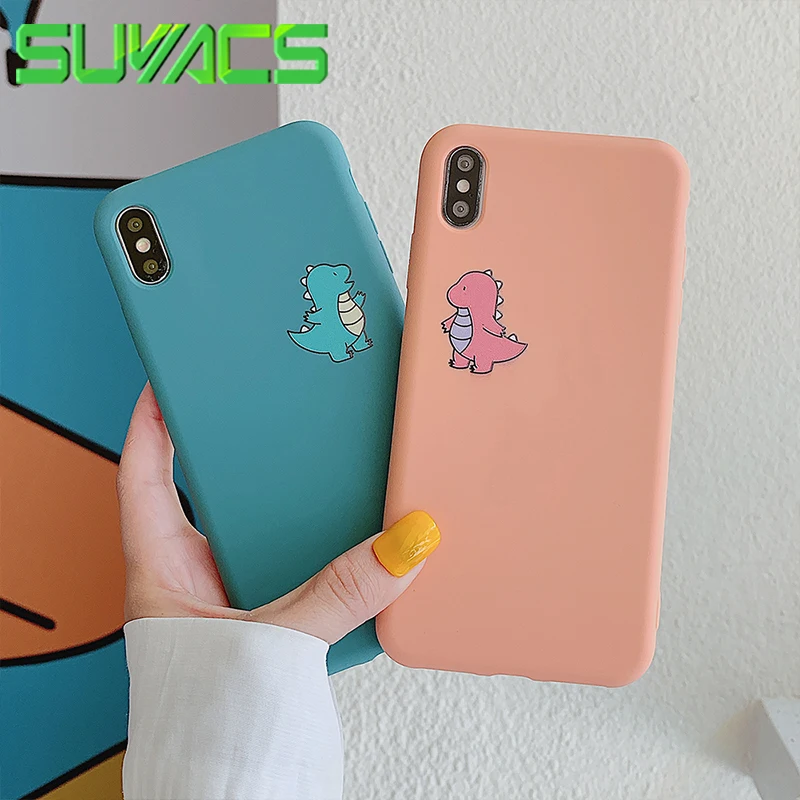 SUYACS Candy Color Phone Case For iphone XR X XS Max 6 6S 7 8 Plus Soft TPU Cartoon Dinosaur Full Body Couple Phone Back Cover
SUYACS Candy Color Phone Case For iphone XR X XS Max 6 6S 7 8 Plus Soft TPU Cartoon Dinosaur Full Body Couple Phone Back Cover