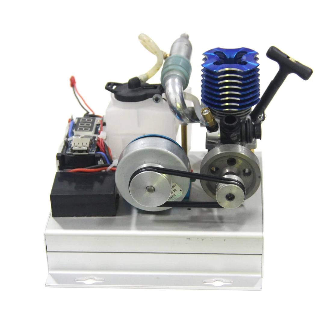 VX Level 18 Single-cylinder 2 Stroke Methanol Engine DIY Modified Mini Low Voltage Generator Set-(Finished , Blue/Silver Random)
VX Level 18 Single-cylinder 2 Stroke Methanol Engine DIY Modified Mini Low Voltage Generator Set-(Finished , Blue/Silver Random)