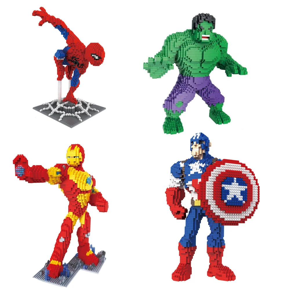 The latest explosion item in September 2019 Superhero Iron Man American captain Hulk Spiderman DIY Diamond building blocks toys
The latest explosion item in September 2019 Superhero Iron Man American captain Hulk Spiderman DIY Diamond building blocks toys