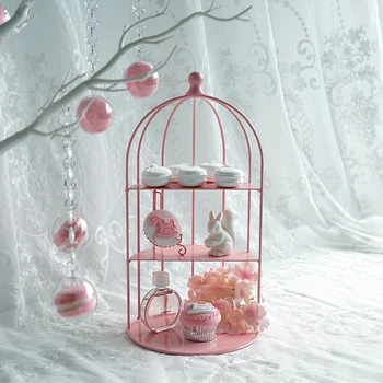 Bird cage shape iron cake stand Pink bird cage snack stand Wedding dessert table props Cake display stand Cosmetic organizer 
Bird cage shape iron cake stand Pink bird cage snack stand Wedding dessert table props Cake display stand Cosmetic organizer