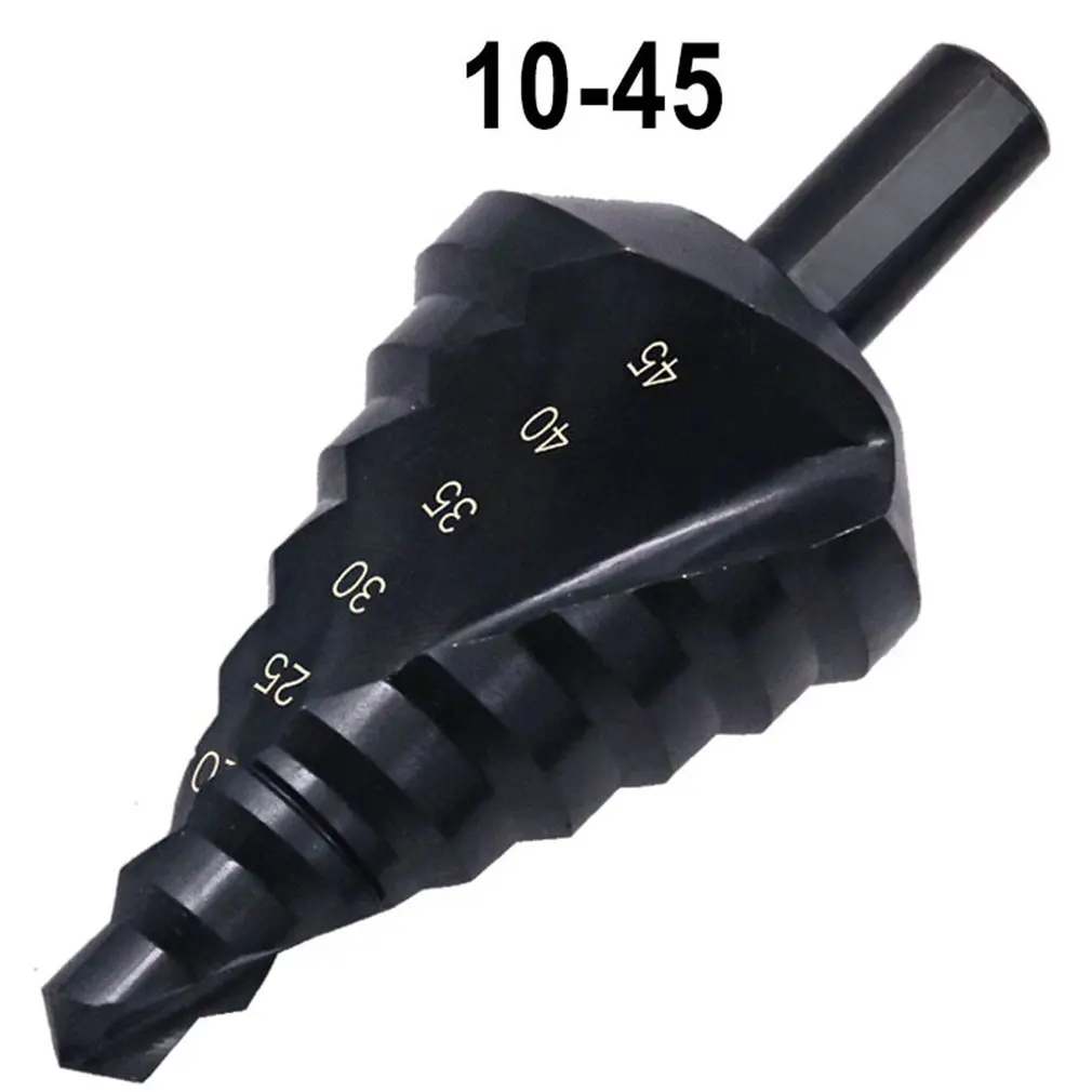 10-45mm Triangle Handle Titanium Plated Spiral Groove Step Drills Drilling Multi-function Drills
10-45mm Triangle Handle Titanium Plated Spiral Groove Step Drills Drilling Multi-function Drills