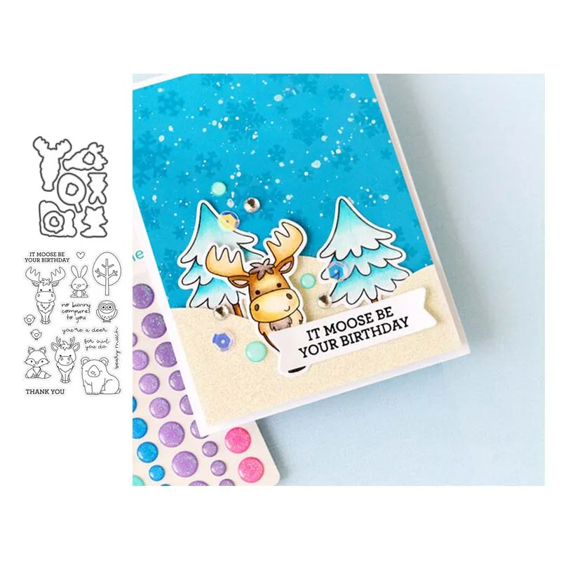 Deer Animals Letters Tree Rubber Stamps and Metal Cutting Dies Scrapbooking Craft Stencil Card Make Album Sheet Decor Template
Deer Animals Letters Tree Rubber Stamps and Metal Cutting Dies Scrapbooking Craft Stencil Card Make Album Sheet Decor Template