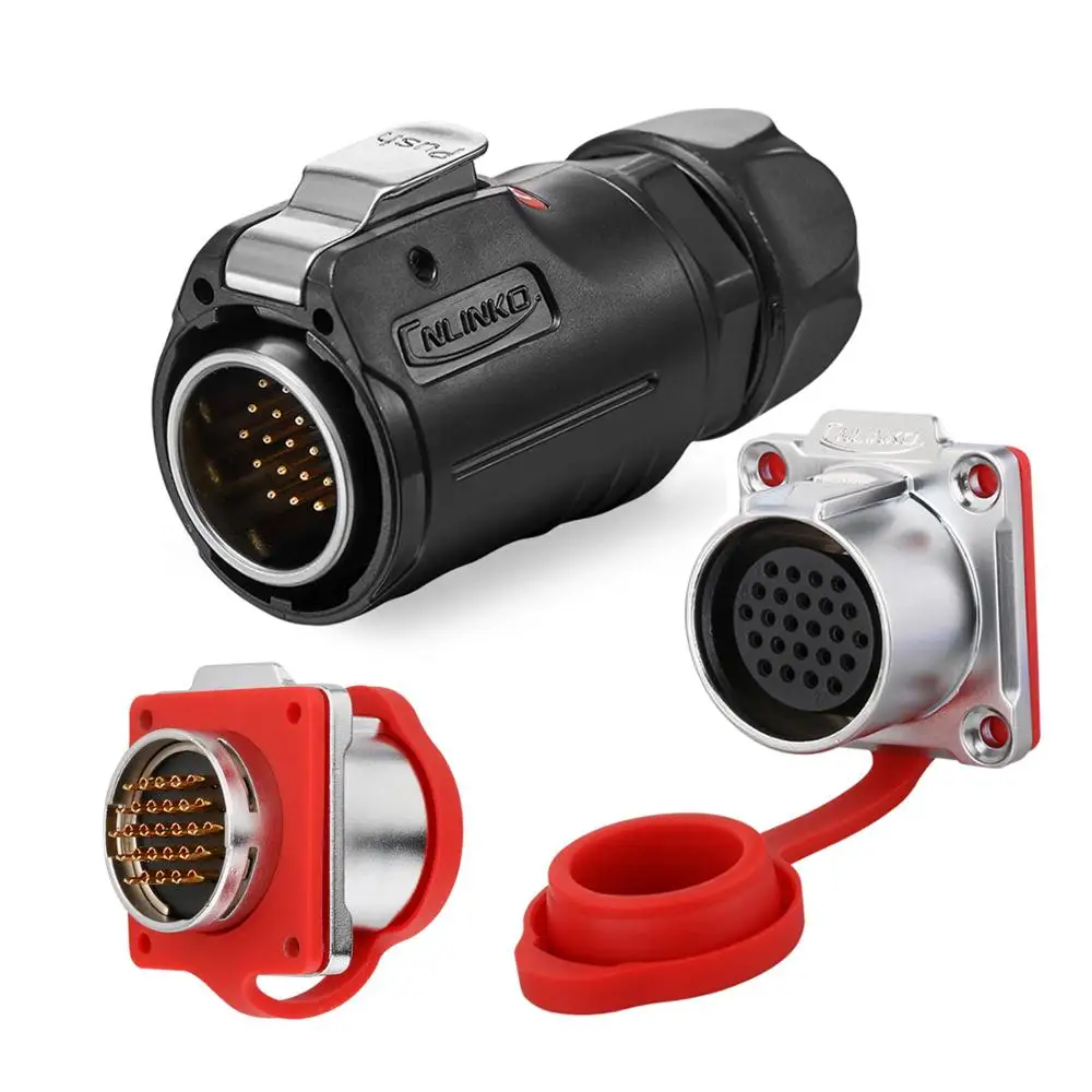 M24 Male Female Plug Socket Aviation Connector 3pin 4pin 10pin 12pin 19pin 24 Pins Multi Core Waterproof Soldering Quick Connect
M24 Male Female Plug Socket Aviation Connector 3pin 4pin 10pin 12pin 19pin 24 Pins Multi Core Waterproof Soldering Quick Connect