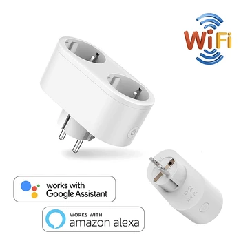 WiFi EU Plug 2 In 1 Mini Socket , Energy Meter Wireless Remote Control Outlet with Timer Smart Home Compatible with Alexa/Google
WiFi EU Plug 2 In 1 Mini Socket , Energy Meter Wireless Remote Control Outlet with Timer Smart Home Compatible with Alexa/Google