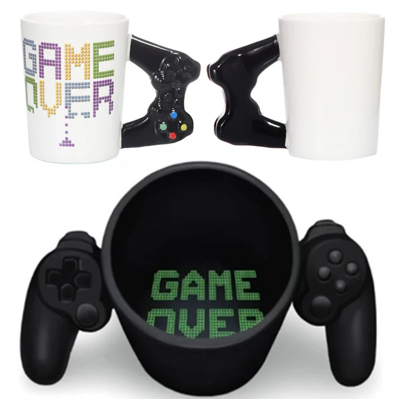 New 380mL Creative Game Over Coffee Mug 3D Game Controller Handle Mug Ceramic Cup Milk Tea Mugs Gameboy Birthday Christmas Gift
New 380mL Creative Game Over Coffee Mug 3D Game Controller Handle Mug Ceramic Cup Milk Tea Mugs Gameboy Birthday Christmas Gift