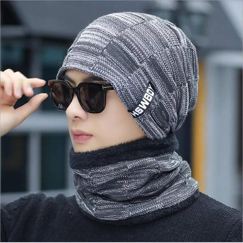 Winter Mens Knitted Caps Wool Warm Scarf Set Thick Windproof Balaclava Multi Functional Hat Scarf Set For Male
Winter Mens Knitted Caps Wool Warm Scarf Set Thick Windproof Balaclava Multi Functional Hat Scarf Set For Male