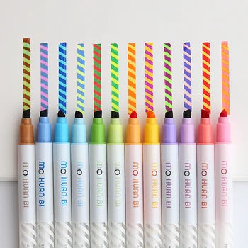 12pcs Magic Color Highlighter Pen Double-Headed Epoptic Allochroi Liner Drawing Pens Stationery Office School Art Supplies H6809
12pcs Magic Color Highlighter Pen Double-Headed Epoptic Allochroi Liner Drawing Pens Stationery Office School Art Supplies H6809