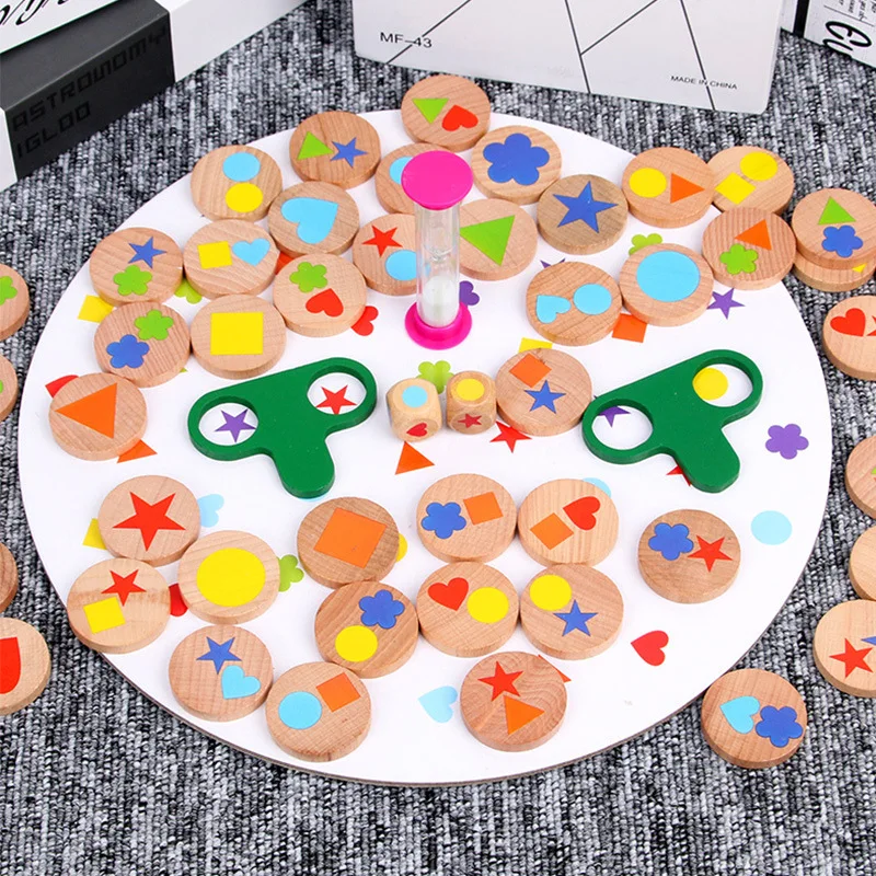Children Improve Concentration Training Shape Pairing Parent-child Find Figure Memory Board Game Educational Toys
Children Improve Concentration Training Shape Pairing Parent-child Find Figure Memory Board Game Educational Toys