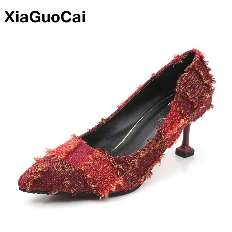 Pumps Women Spring Autumn Shoes Female High Heels Pointed Toe Flock Shallow Fashion Ladies Footwear Sexy Office Shoes Hot Sale
Pumps Women Spring Autumn Shoes Female High Heels Pointed Toe Flock Shallow Fashion Ladies Footwear Sexy Office Shoes Hot Sale