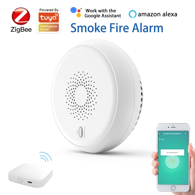 Tuya Zigbee Smoke Detector Sensor Security Alarm Smoke Alarm Fire Protection Smart Home Work With Alexa Google Home Assistant
Tuya Zigbee Smoke Detector Sensor Security Alarm Smoke Alarm Fire Protection Smart Home Work With Alexa Google Home Assistant