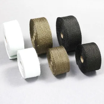 

1M Roll Car Motorcycle Exhaust Header Pipe Insulation Heat Wrap Tape With 2 Cable Ties 8Colors For Moto Auto Accessories