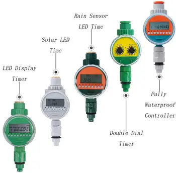 5 Types of Garden Water Timer Rain Sensor Solar LCD Double Dial Controller Irrigation Fully waterproof controller Irrigation
5 Types of Garden Water Timer Rain Sensor Solar LCD Double Dial Controller Irrigation Fully waterproof controller Irrigation