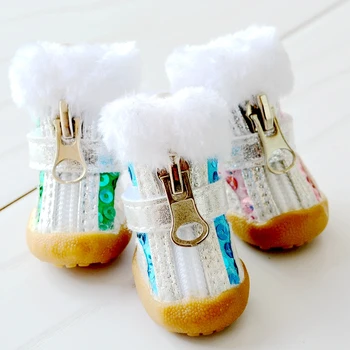 Thick Snow Sparkle Shoes For Dogs Winter Warm Pet Little Small Medium Breeds Puppy Cats Zipper Non Sip Boots Foot Wear Accessory
Thick Snow Sparkle Shoes For Dogs Winter Warm Pet Little Small Medium Breeds Puppy Cats Zipper Non Sip Boots Foot Wear Accessory