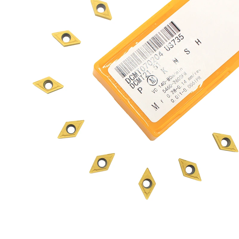 DCMT070204 US735 carbide inserts Internal Turning tool DCMT 070204 face endmills Lathe Tools Milling cutter CNC tool
DCMT070204 US735 carbide inserts Internal Turning tool DCMT 070204 face endmills Lathe Tools Milling cutter CNC tool