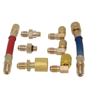 Manifold Gauge Adapters Brass Air Conditioning Refrigeration Charging AC Hose Set
Manifold Gauge Adapters Brass Air Conditioning Refrigeration Charging AC Hose Set