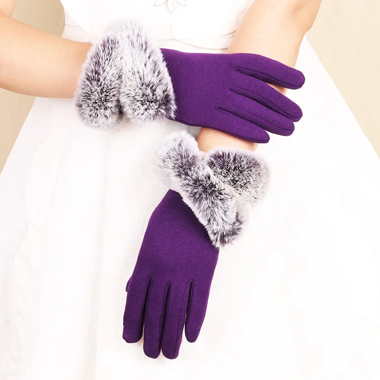 New Winter Ladies Gloves Imitate Rabbit Fur Mouth and Velvet, Riding Non-Fleece Touch Screen Warm and Cold Gloves In Winter
New Winter Ladies Gloves Imitate Rabbit Fur Mouth and Velvet, Riding Non-Fleece Touch Screen Warm and Cold Gloves In Winter