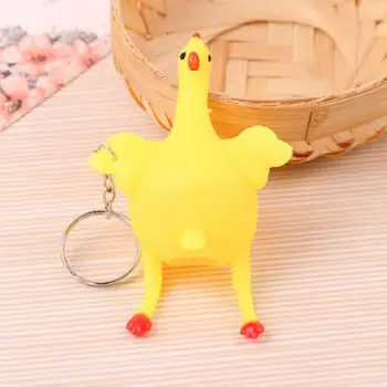 

2020 Creative Toys Funny Venting Chicken Keychain Smashing Chicken Spoofing Laying Hens Decompression