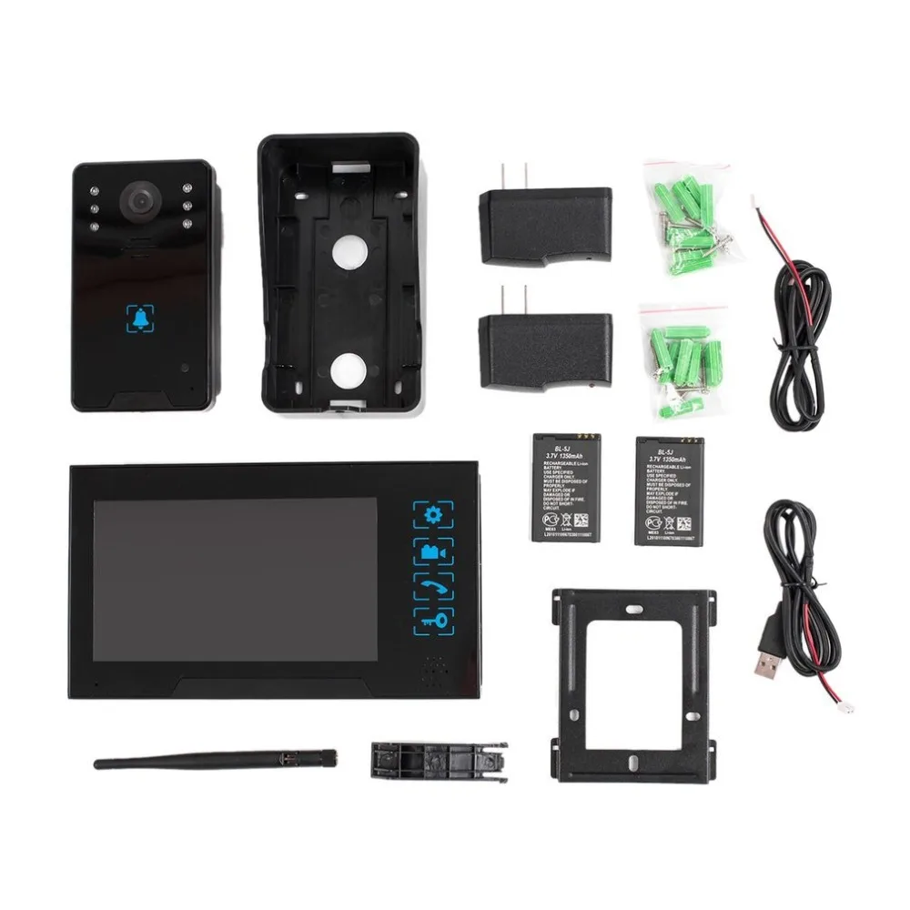 WD02KW11 7-Inch TFT Screen Wireless Doorbell Video Intercom 220V Home Door Phone Infrared Night Vision Doorbell Home Security
WD02KW11 7-Inch TFT Screen Wireless Doorbell Video Intercom 220V Home Door Phone Infrared Night Vision Doorbell Home Security