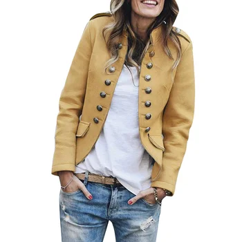 Women Lady Long Sleeve Buttons Solid Color Suit Coat for Autumn Winter Party TC21
Women Lady Long Sleeve Buttons Solid Color Suit Coat for Autumn Winter Party TC21