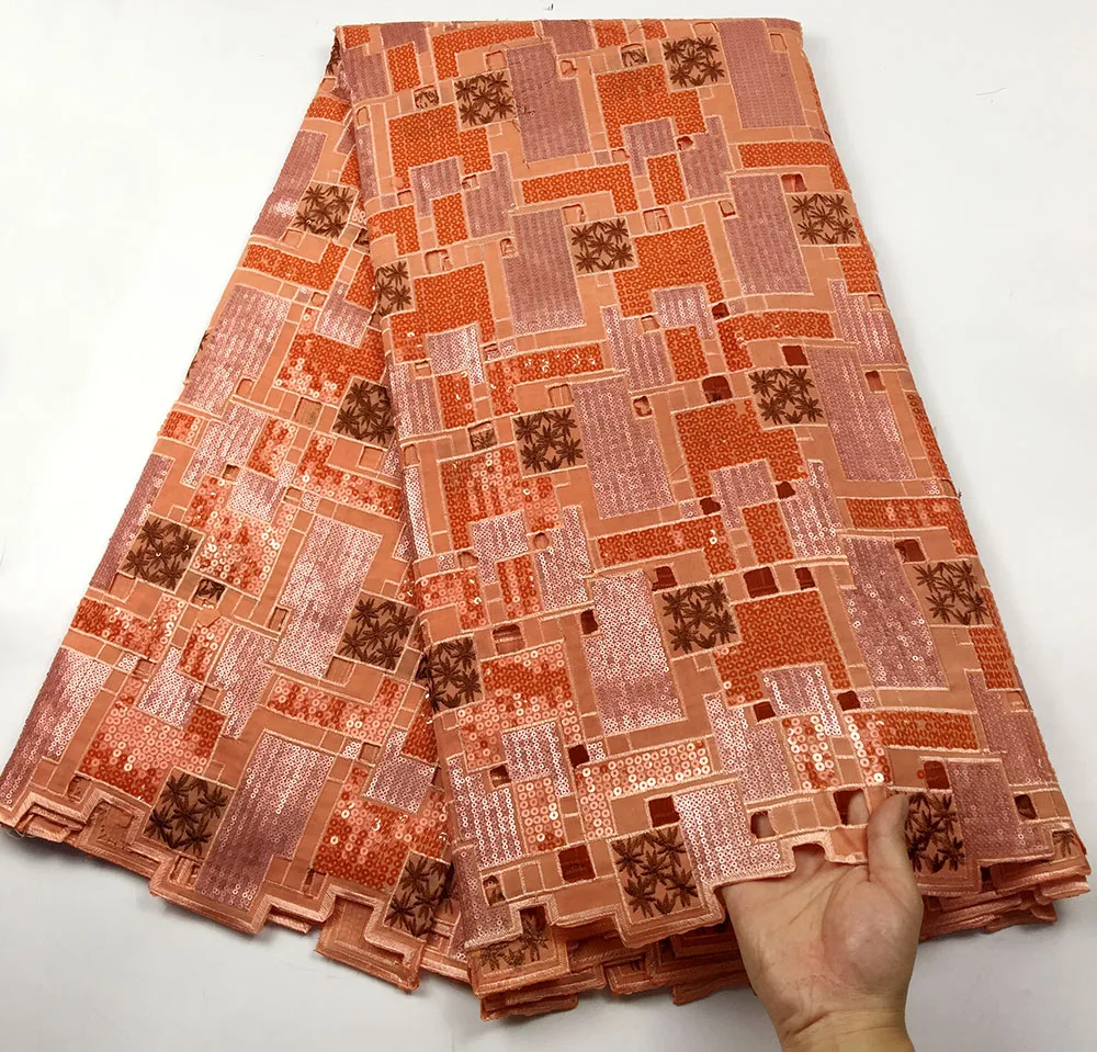 Newest Design African Organza Lace With Sequins Orange High Quality Nigeria Organza lace fabric for Evening dress
Newest Design African Organza Lace With Sequins Orange High Quality Nigeria Organza lace fabric for Evening dress