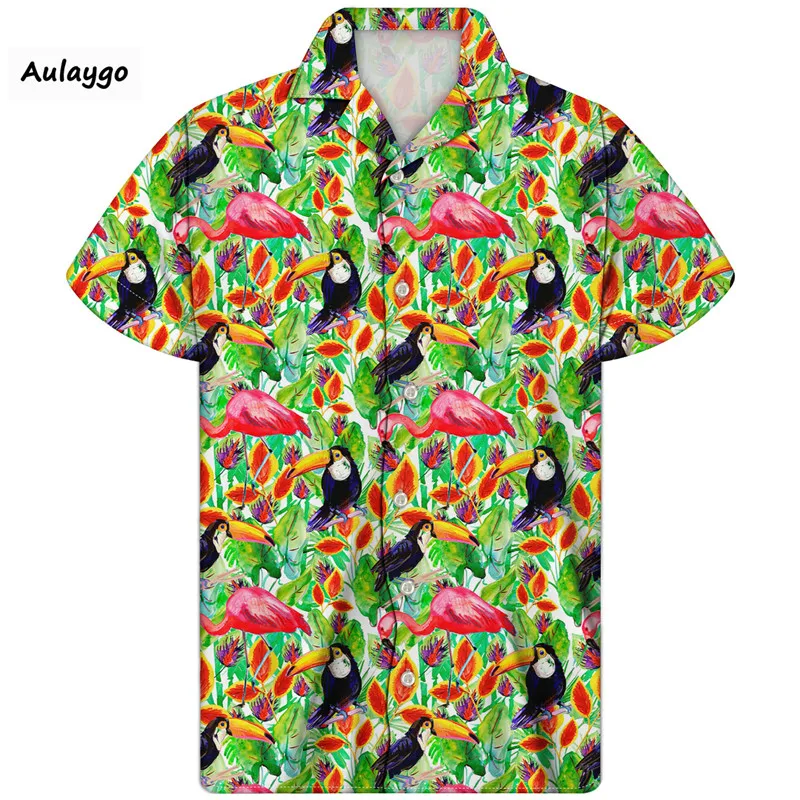 Hawaiian Shirt 3D Toucan Printing Vintage Shirts Men Summer Short Sleeve Turn-down Collar Guayabera Camisa Hombre Streetwear
Hawaiian Shirt 3D Toucan Printing Vintage Shirts Men Summer Short Sleeve Turn-down Collar Guayabera Camisa Hombre Streetwear
