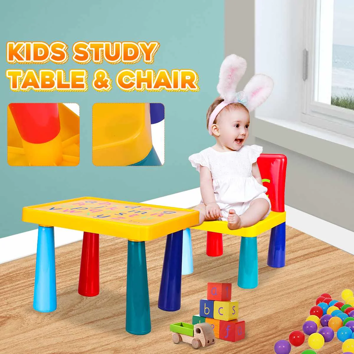Plastic Kids Chair Table Set Play Study Desk Colorful Children Activity Writing Folding Furniture Set Children Student Furniture Plastic Kids Chair Table Set Play Study Desk Colorful Children Activity Writing Folding Furniture Set Children Student Furniture