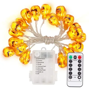 Halloween Pumpkin String Lights 8 Modes 20/40LEDs Waterproof 3D Pumpkin Lantern String Lights for Christmas Home Party Yard
Halloween Pumpkin String Lights 8 Modes 20/40LEDs Waterproof 3D Pumpkin Lantern String Lights for Christmas Home Party Yard