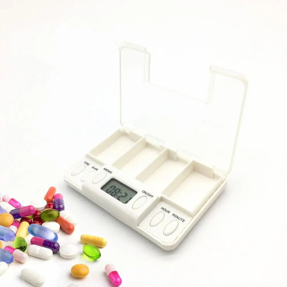 Joylife 4 Grid Intelligent Electronic Alarm Timer Reminder Medicine Box Pill Case Container Organizer
Joylife 4 Grid Intelligent Electronic Alarm Timer Reminder Medicine Box Pill Case Container Organizer