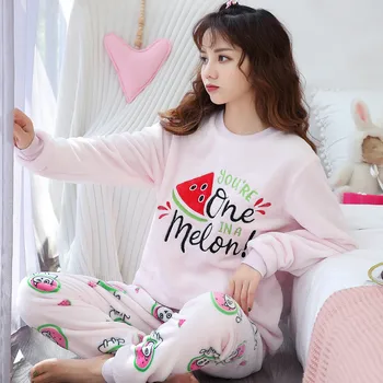 Plus size warm flannel pajamas Mujer set winter home wear velvet coral pajamas girls cartoon cute Pjs ladies pajamas set
Plus size warm flannel pajamas Mujer set winter home wear velvet coral pajamas girls cartoon cute Pjs ladies pajamas set