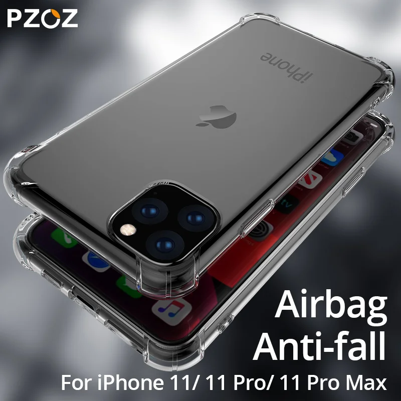 PZOZ Soft Silicone Case For iPhone 11 Pro Max iPhone11 Protection Case Ultra Thin Transparent TPU Back Cover AirBag Protective Case For iPhone 11 Pro Max 2019 5.8 6.1 6.5 inch Clear Case Shell Mobile Phone Accessories
PZOZ Soft Silicone Case For iPhone 11 Pro Max iPhone11 Protection Case Ultra Thin Transparent TPU Back Cover AirBag Protective Case For iPhone 11 Pro Max 2019 5.8 6.1 6.5 inch Clear Case Shell Mobile Phone Accessories