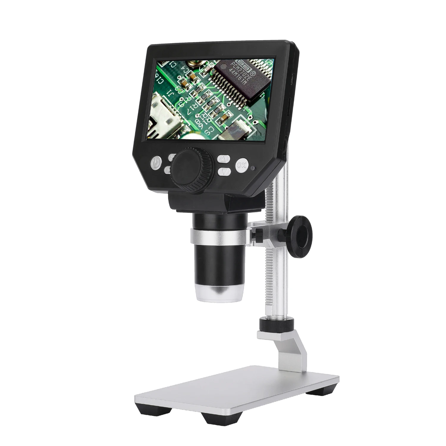 G1000 4.3 Inch LCD Display Digital Electronic Digital Microscope Camera 8MP 1000X Soldering Microscope Magnifier
G1000 4.3 Inch LCD Display Digital Electronic Digital Microscope Camera 8MP 1000X Soldering Microscope Magnifier